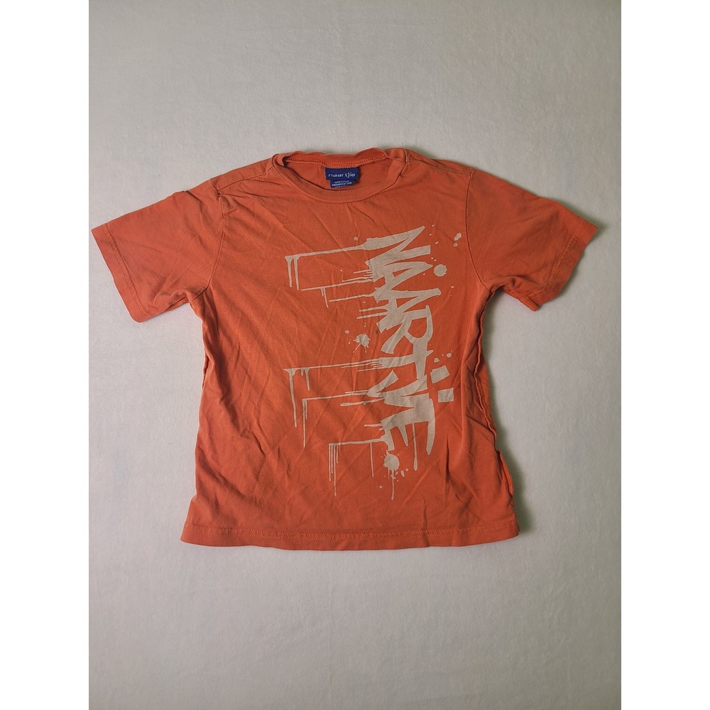 Naartjie Graphic T-Shirt Kids 5 Orange Short Sleeve Cotton Tee